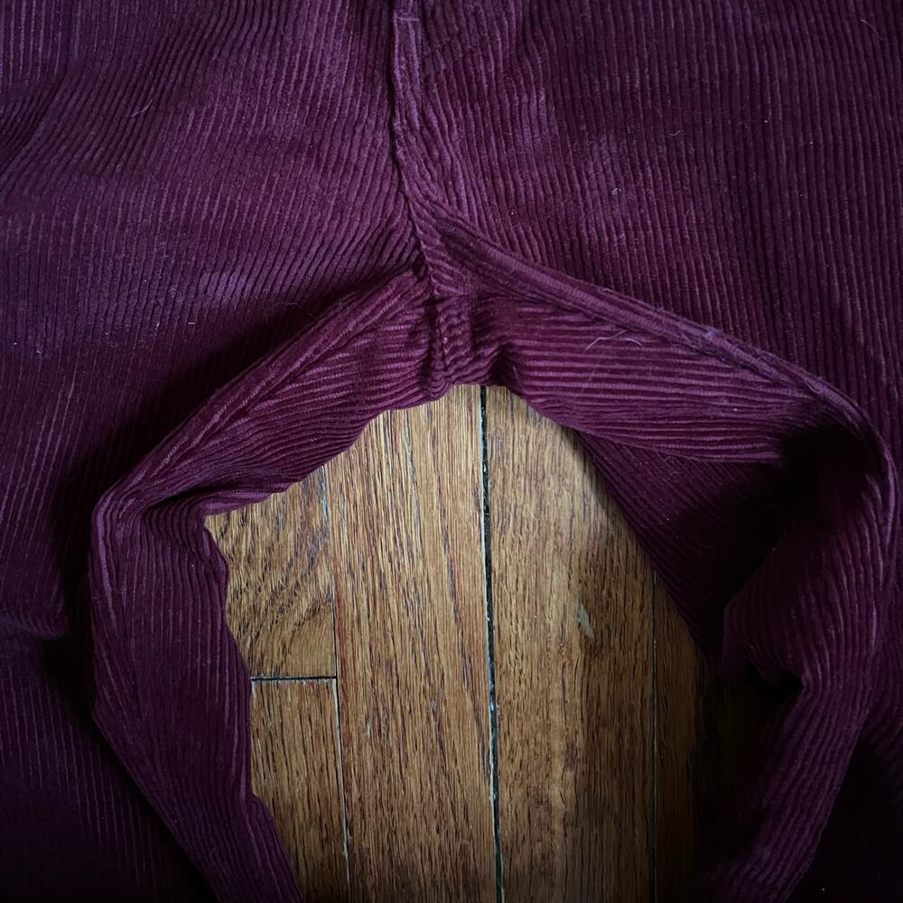 Vintage Jordache Corduroy Pants Cranberry High Rise Bootcut 32L - Picture 16 of 17